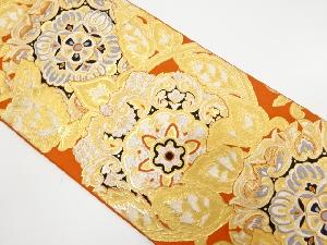 アンティーク　華紋に花更紗模様織り出し袋帯（着用可）